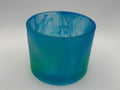 Blue and green container on a white background
