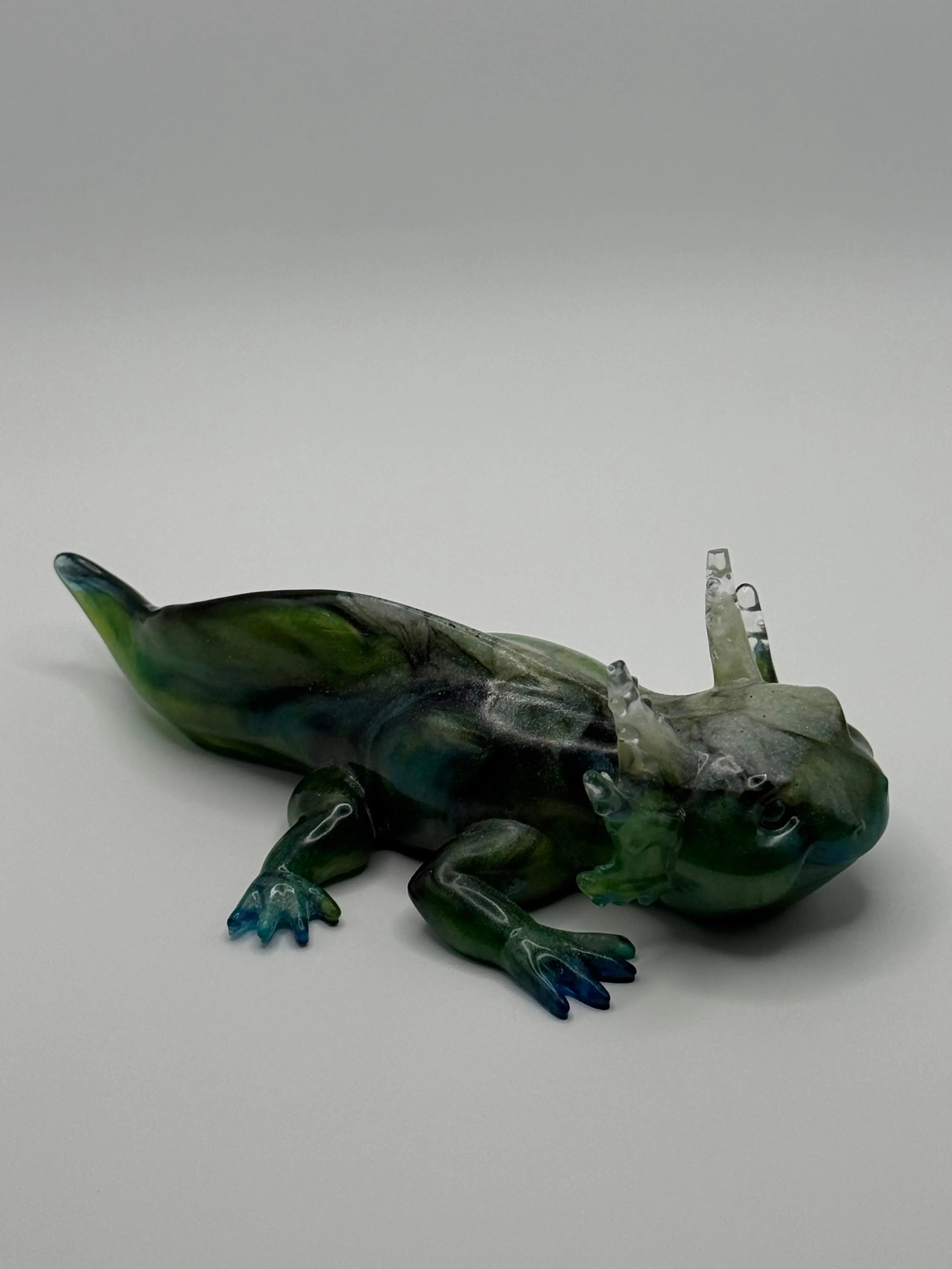 Resin Axolotl Pot Decor | Garden & Fishtank Art Peppered Moth Studios, LLC 