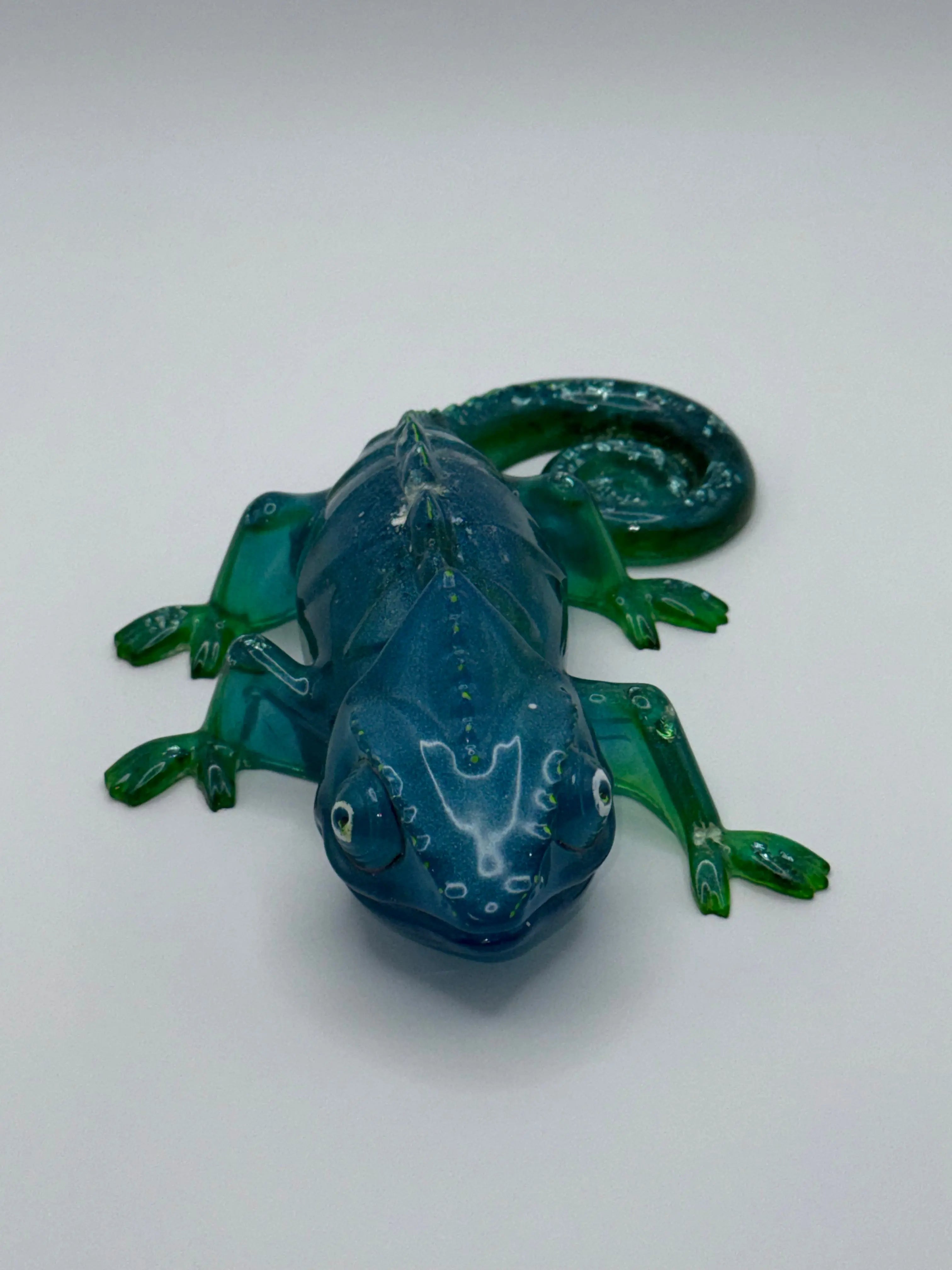 Resin Lizard Pot Decor | Garden & Fishtank Art Peppered Moth Studios, LLC 