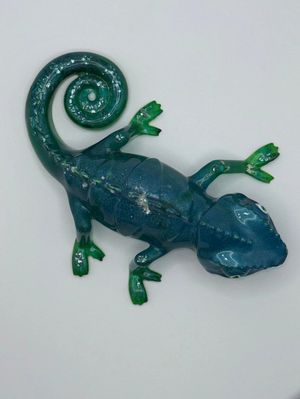 Resin Lizard Pot Decor | Garden & Fishtank Art Peppered Moth Studios, LLC 