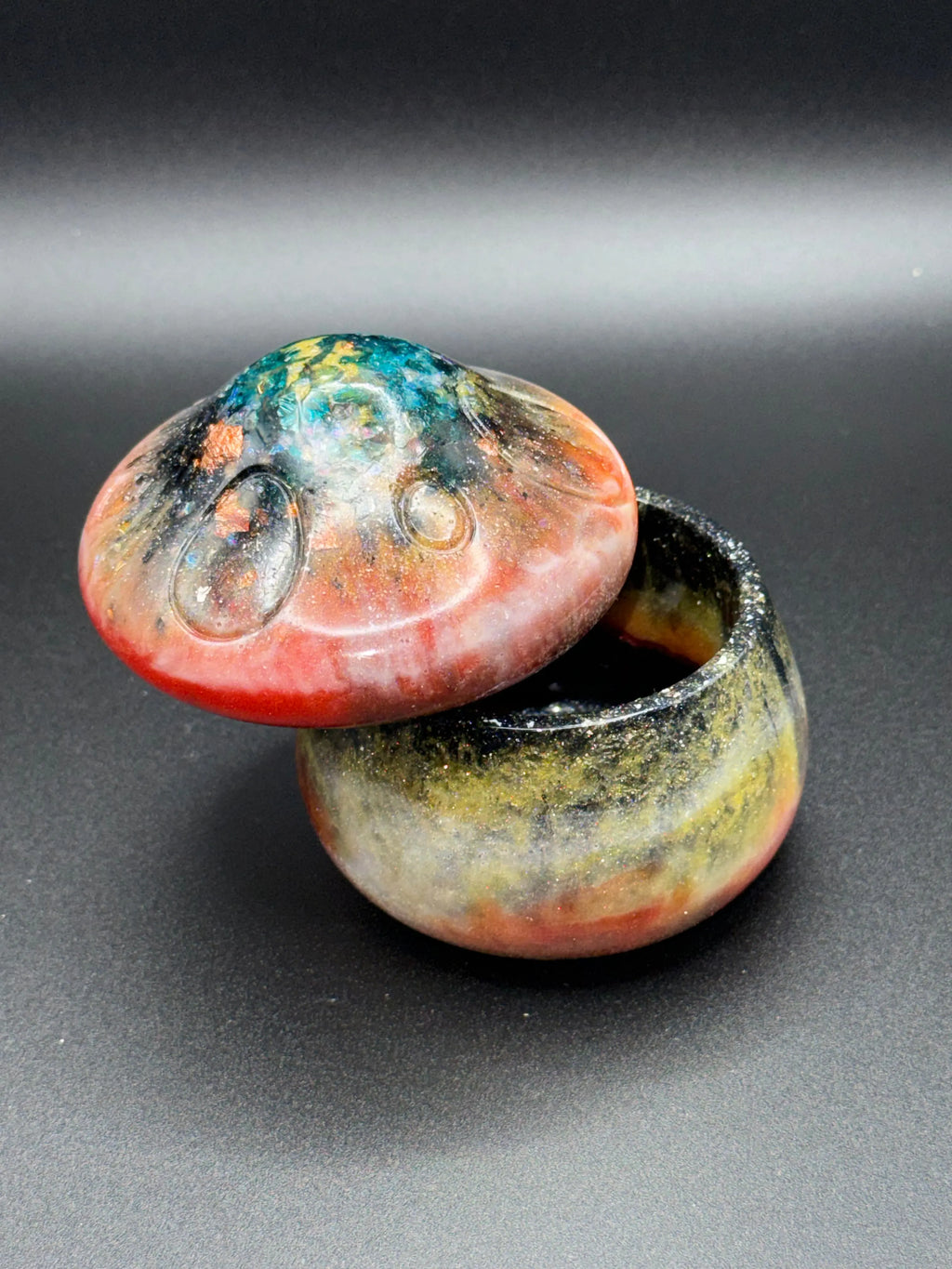Running Down a Dream Multicolor  | Mushroom Container Peppered Moth Studios