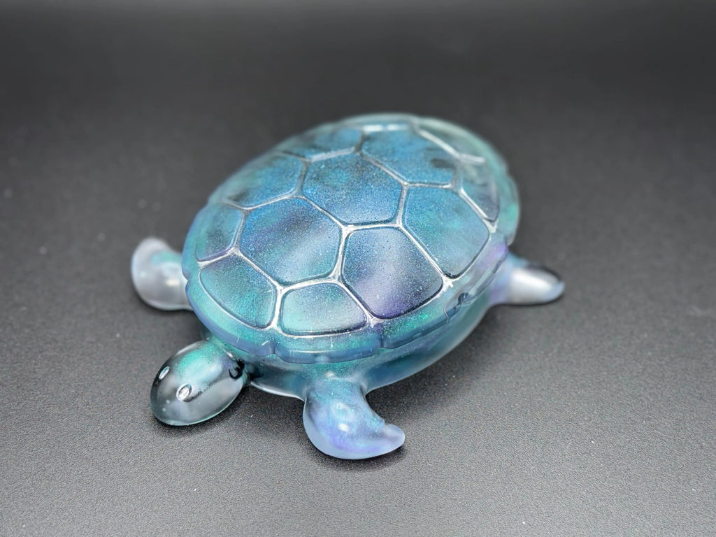 Cosmic Galaxy Blue and Purple | Turtle Container | Two-Piece Peppered Moth Studios