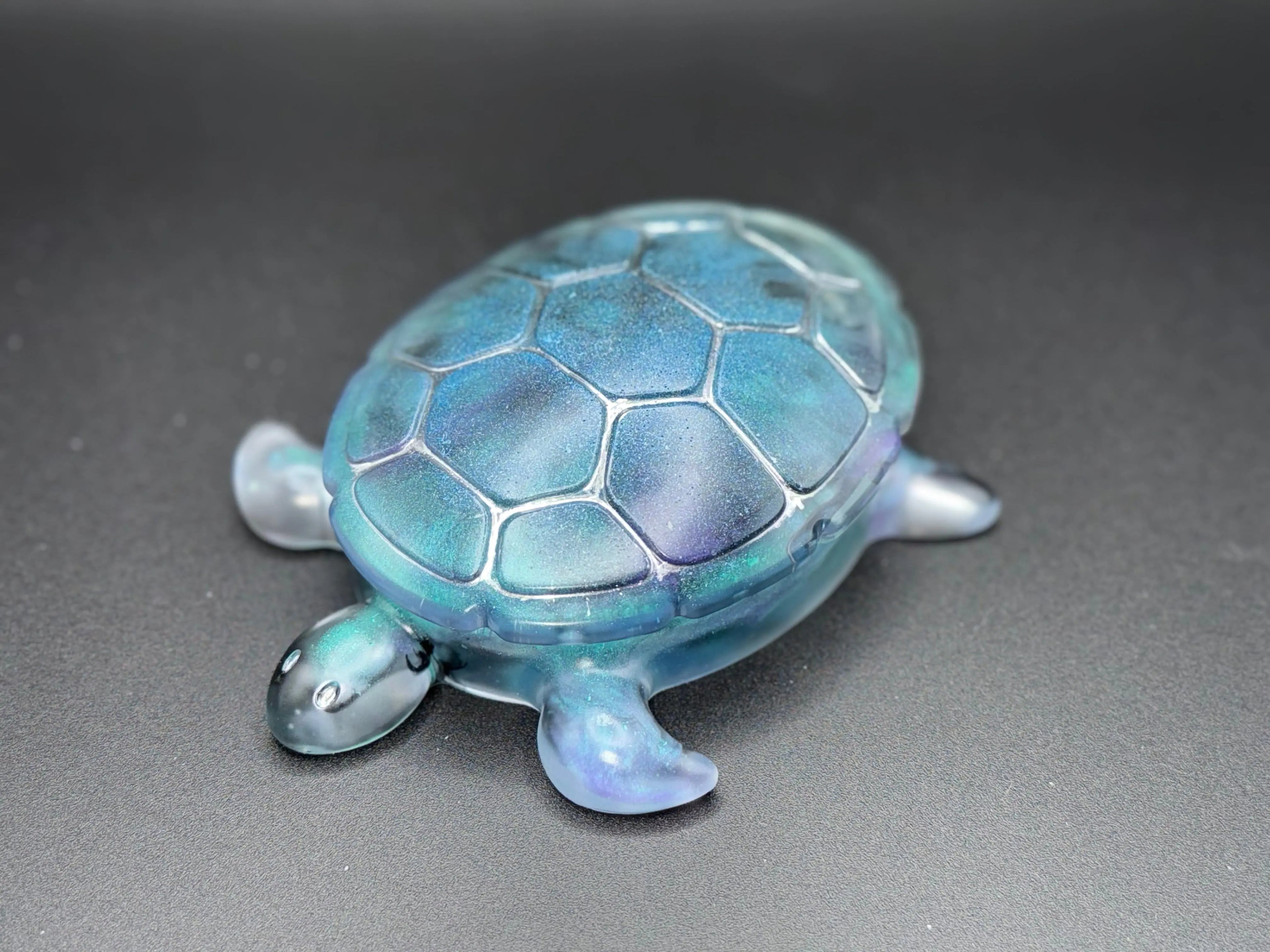 Cosmic Galaxy Blue and Purple | Turtle Container | Two-Piece Peppered Moth Studios