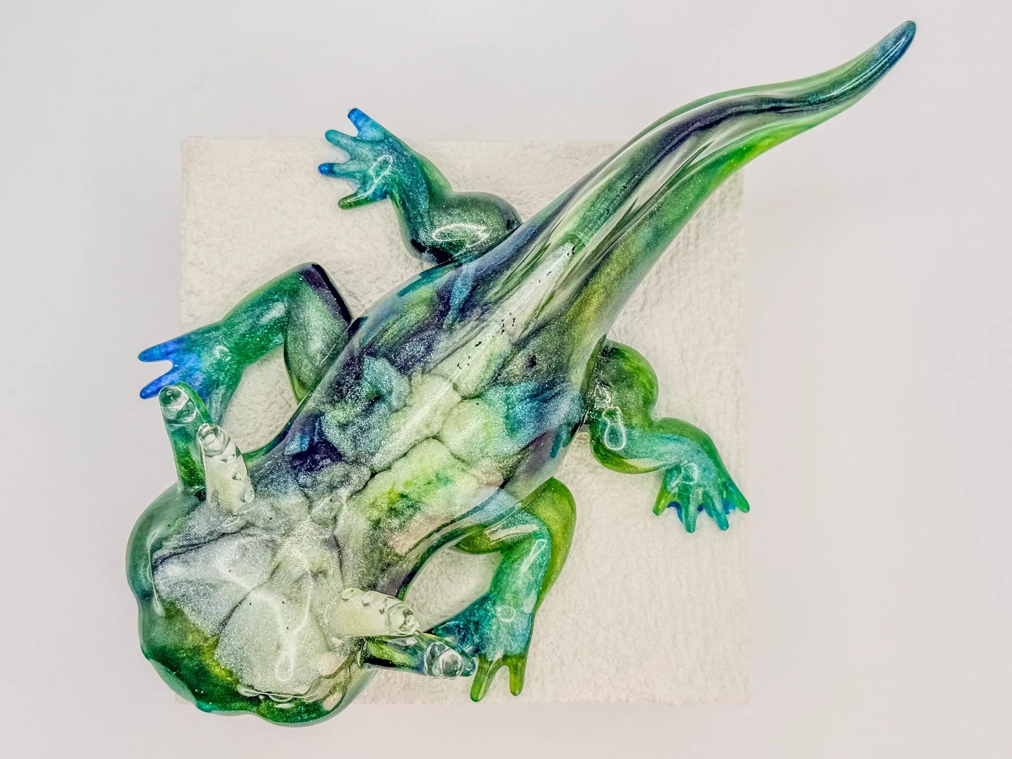 Brain Stew | Resin Axolotl Pot Decor | Garden & Fish Tank Art Peppered Moth Studios, LLC 