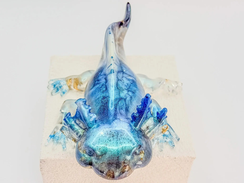 Ocean Tide Axolotl Resin Sculpture Peppered Moth Studios, LLC 