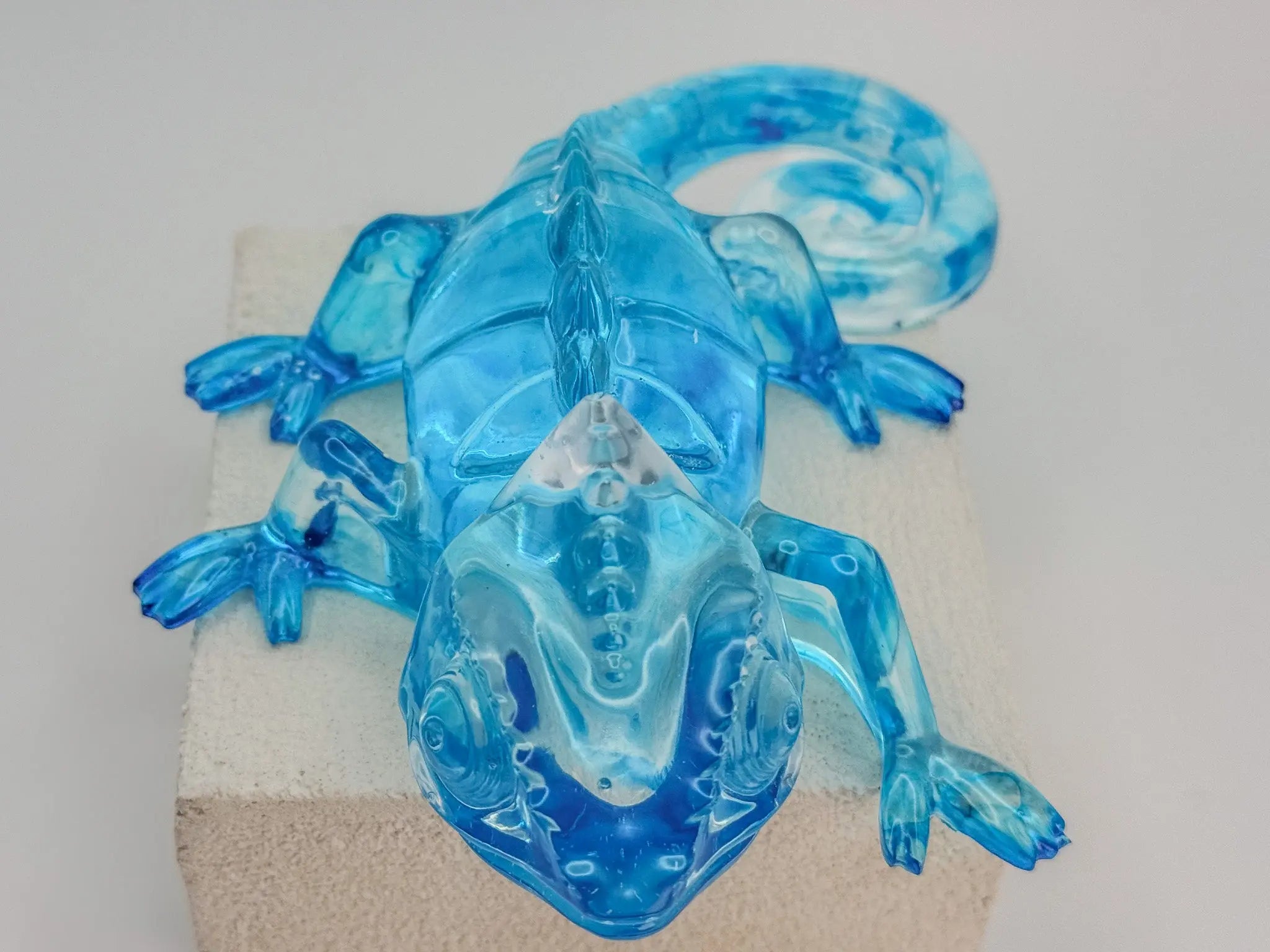 Lagoon Chameleon Resin Sculpture Peppered Moth Studios, LLC 