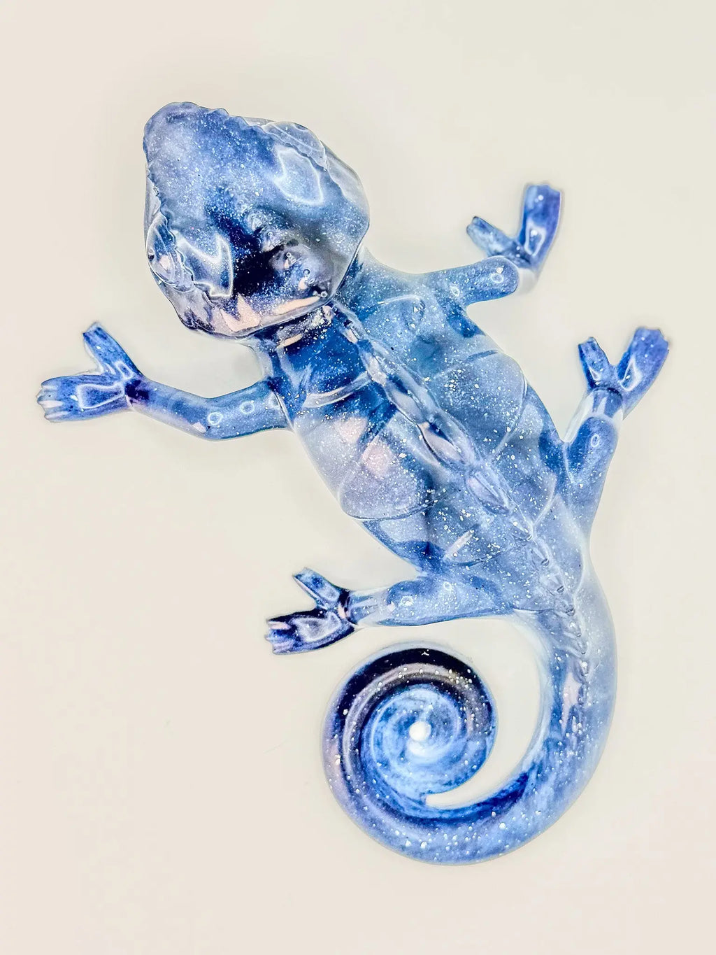 Moonstone Chameleon Resin Sculpture Peppered Moth Studios, LLC 