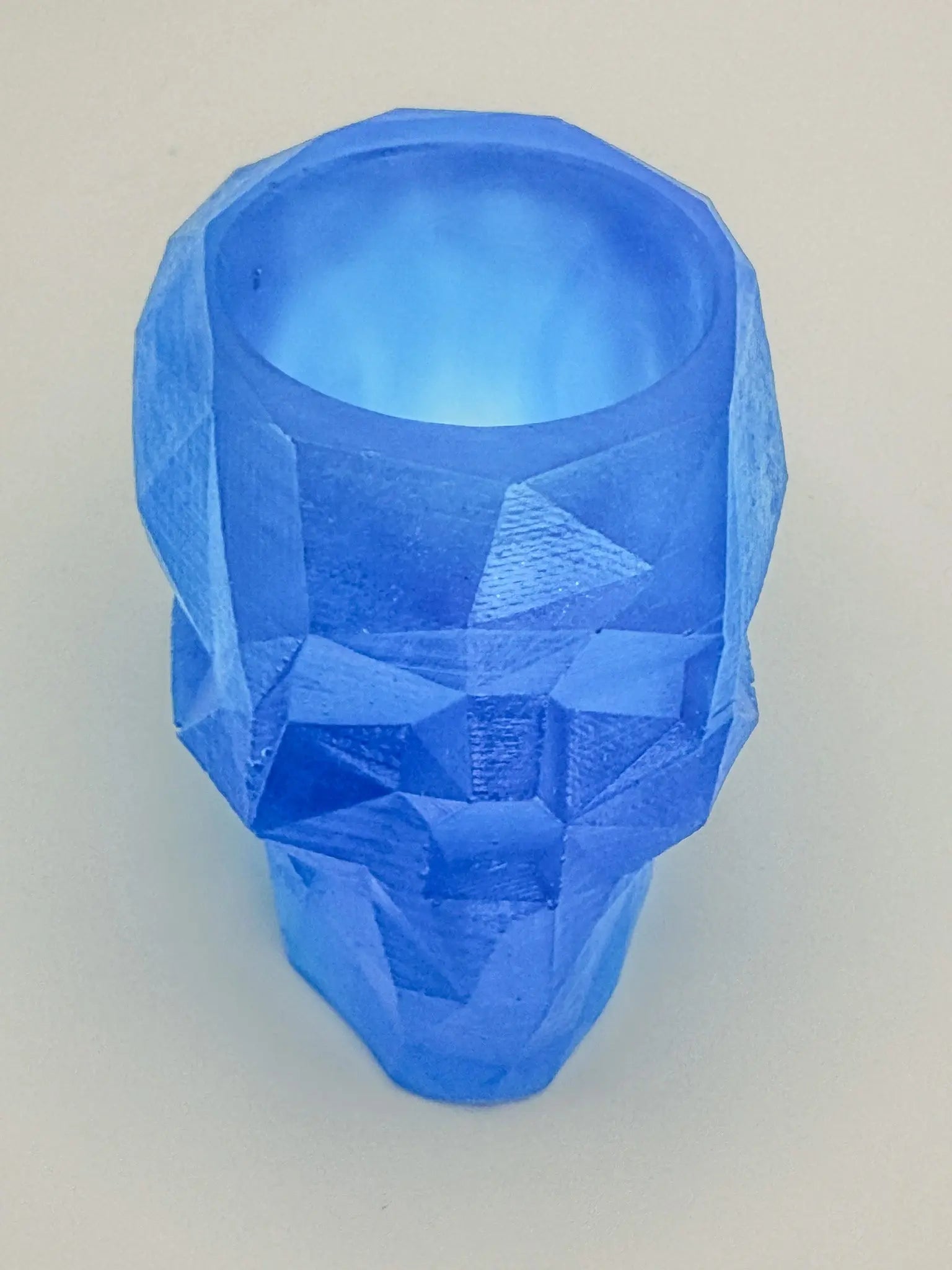 Glycerine | Glow in the Dark Blue | Geometric Skull Peppered Moth Studios, LLC 