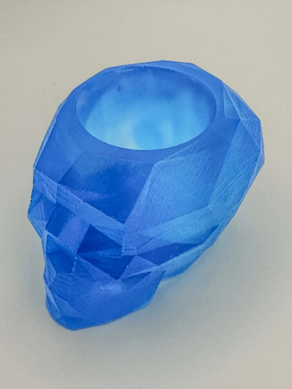 Glycerine | Glow in the Dark Blue | Geometric Skull Peppered Moth Studios, LLC 
