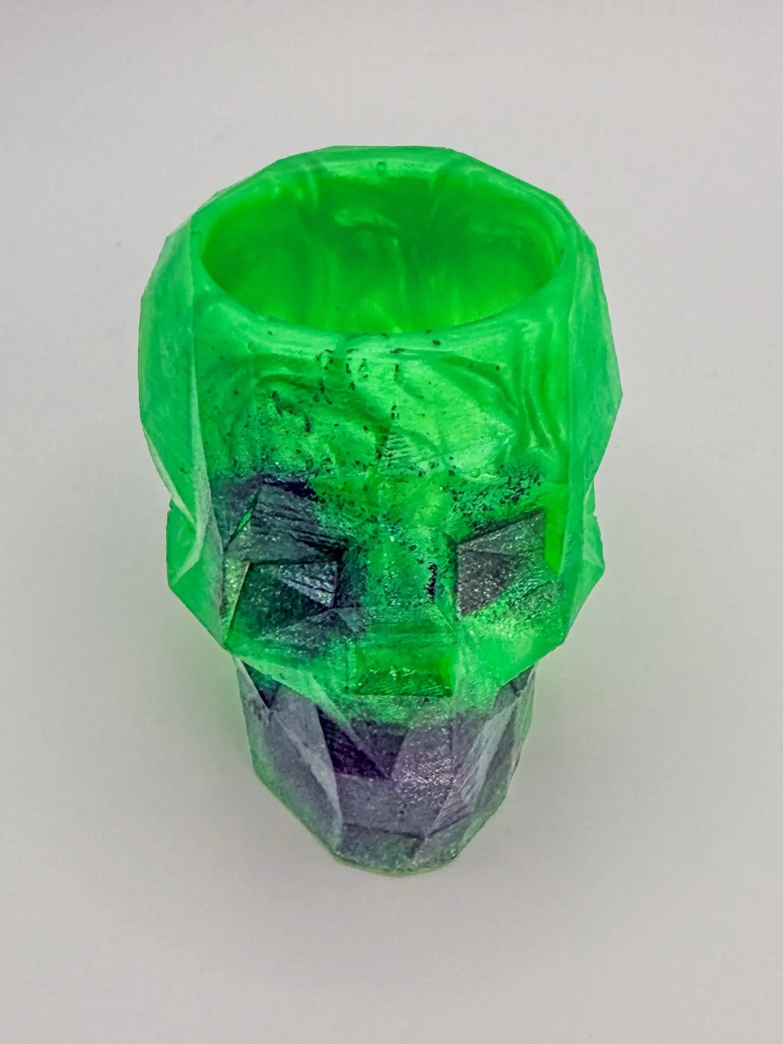 Kryptonite | Flourescent Green and Black | Geometric Skull Peppered Moth Studios, LLC 
