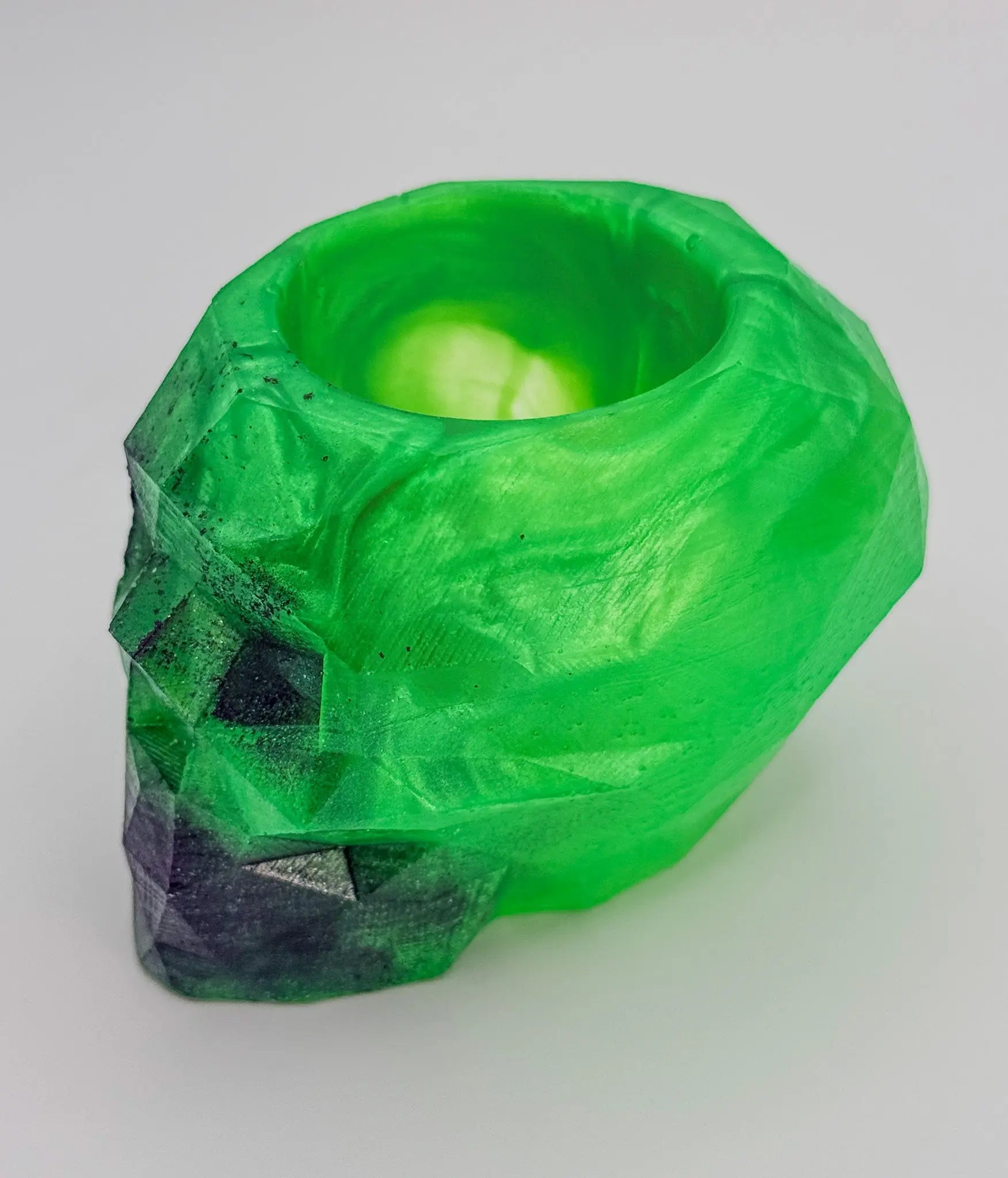 Kryptonite | Flourescent Green and Black | Geometric Skull Peppered Moth Studios, LLC 