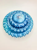 Ocean Tide Ruffled Resin Tray Set of 3 & Sea Urchin Sculpture Peppered Moth Studios 