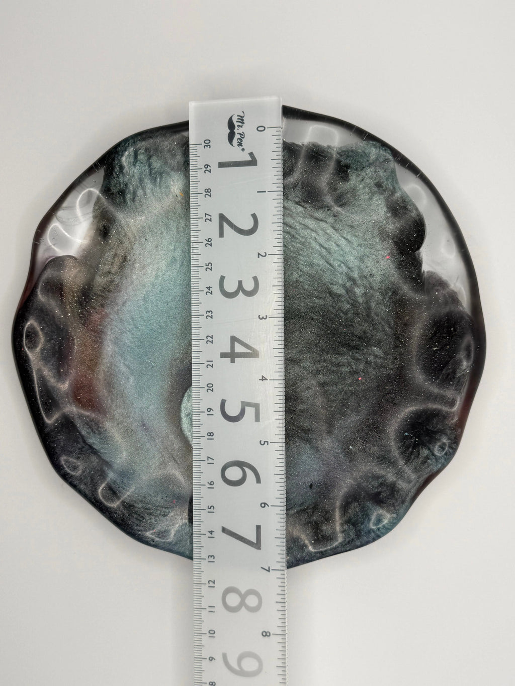 Trinket Tray | Plate |  Teal, Black & Purple Peppered Moth Studios